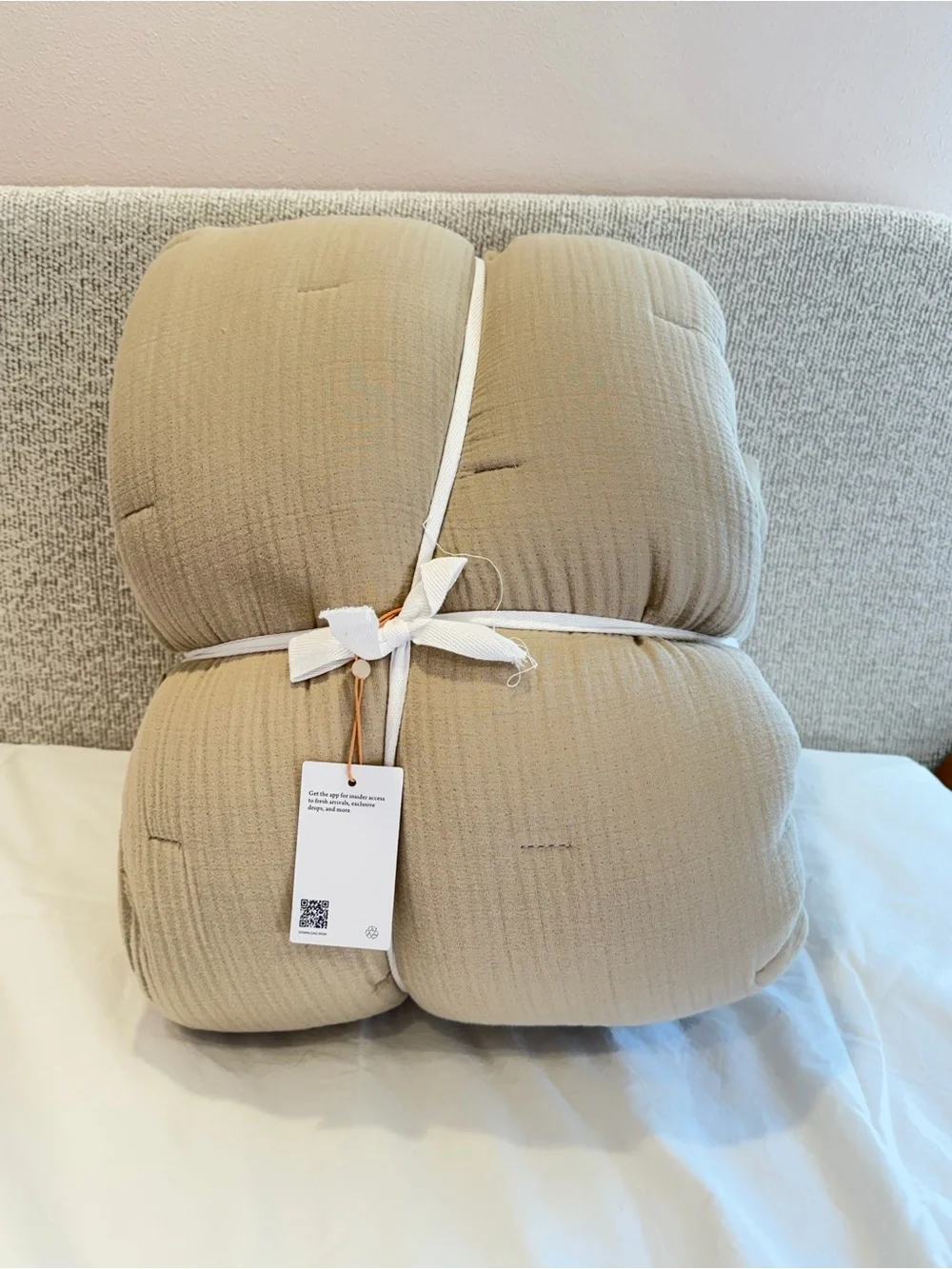 Quince Organic Airy Gauze Dream Quilt Set Full/Queen Dune